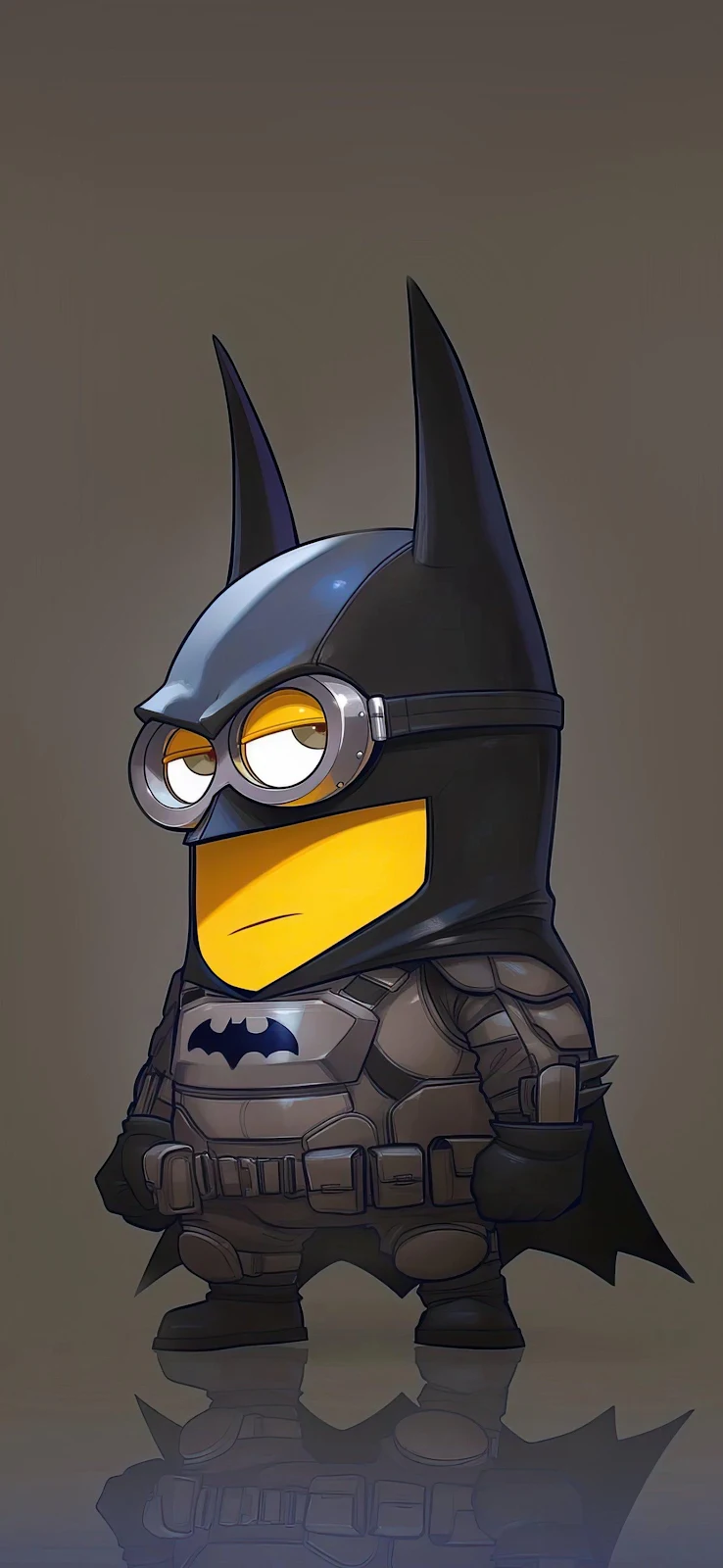 Batman Minion Digital Illustration - Digital Illustration 2K iPhone Wallpaper (1572x3408)