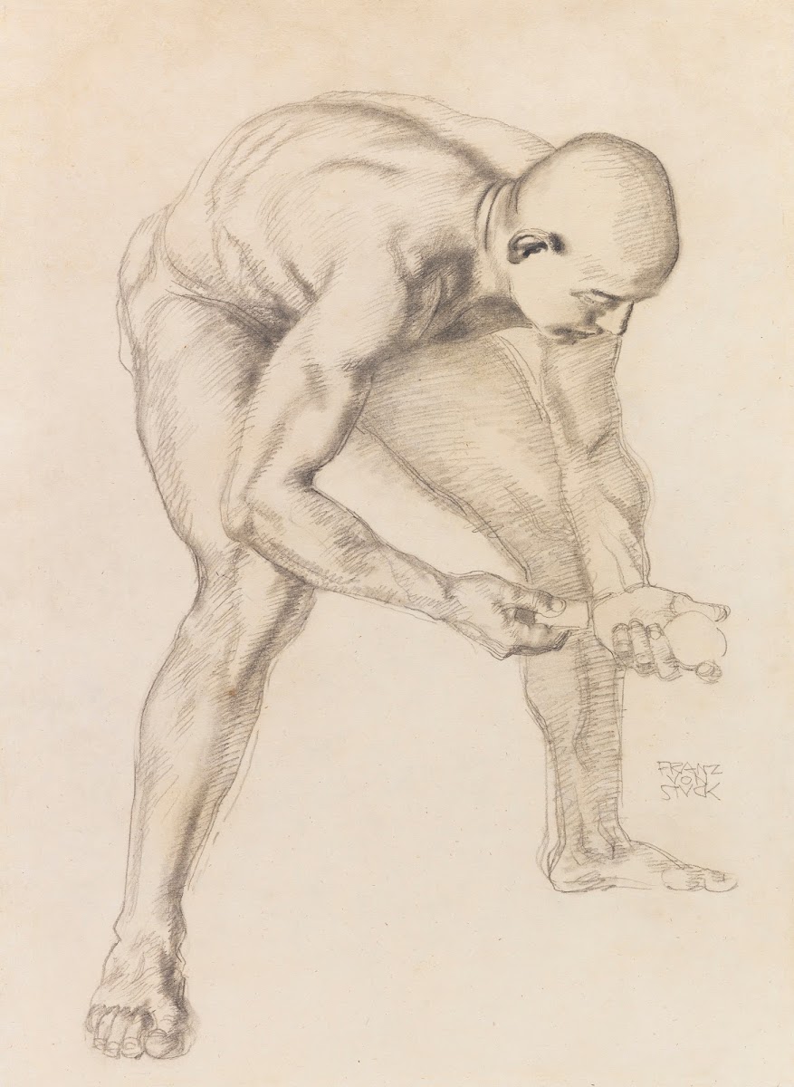 Männlicher Akt Studie zu Adam und Eva 1912