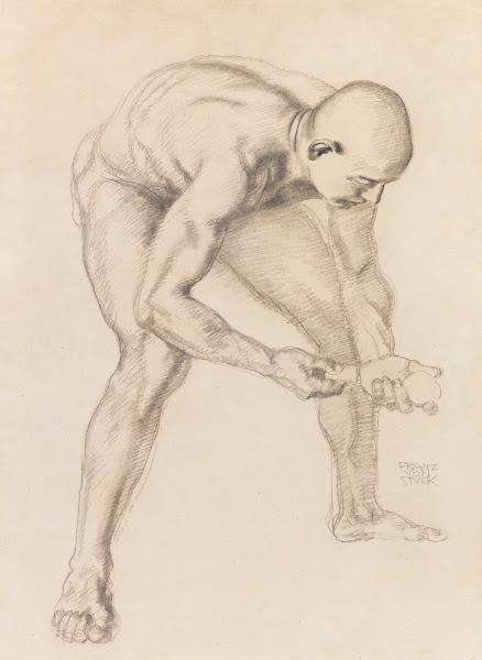 Männlicher Akt Studie zu Adam und Eva 1912