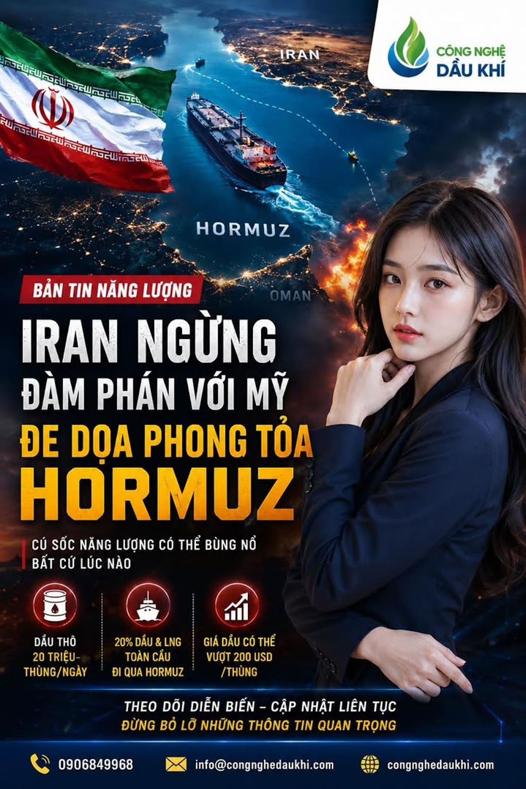 IRAN NGỪNG ĐÀM PHÁN VỚI MỸ, ĐE DỌA PHONG TỎA EO BIỂN HORMUZ
#Iran #My #Israel #H...