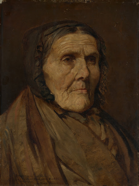 Alte Frau mit schwarzer Haube 1896
