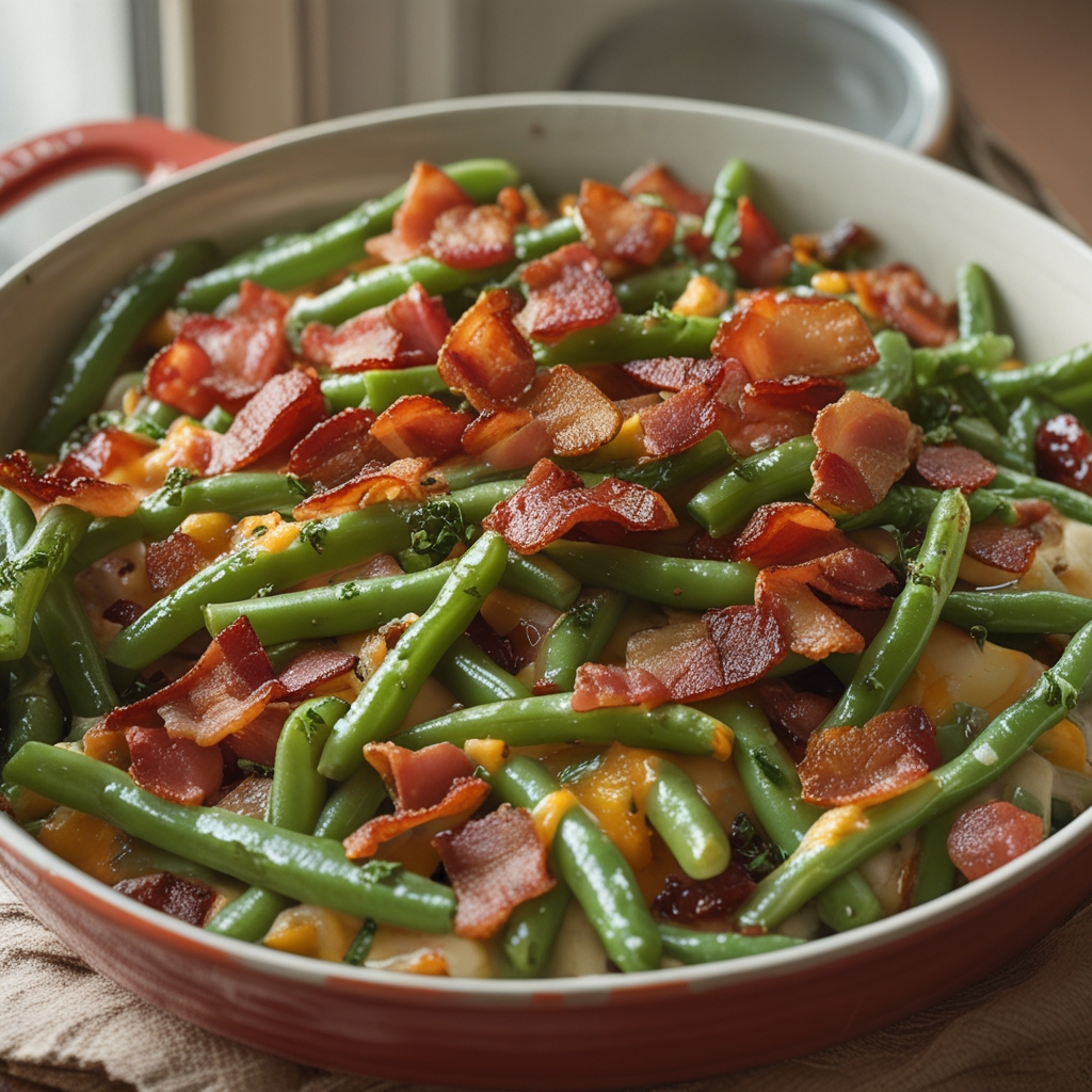 Bacon Loaded Green Bean Casserole: Easy Homemade Comfort Side Dish