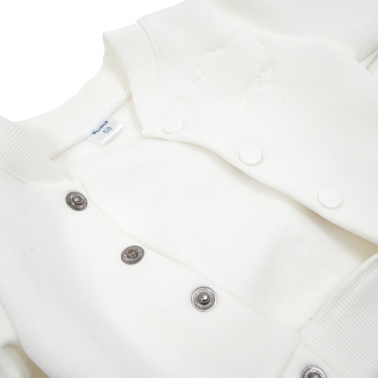 Детский костюм Twins трикотажный утепленный Украина (бомбер, штаны) экрю 74р