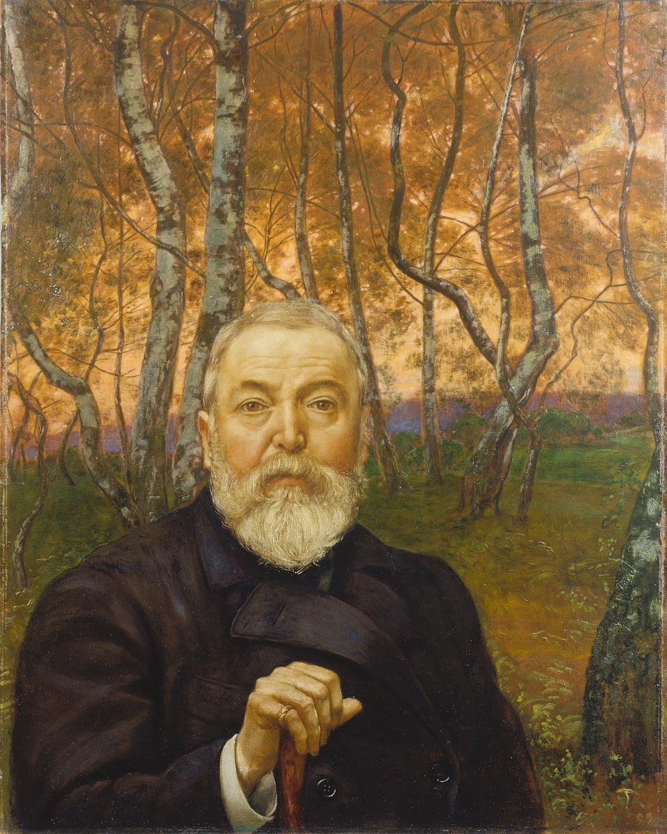 Self Portrait in front of a Birch Forest 1899