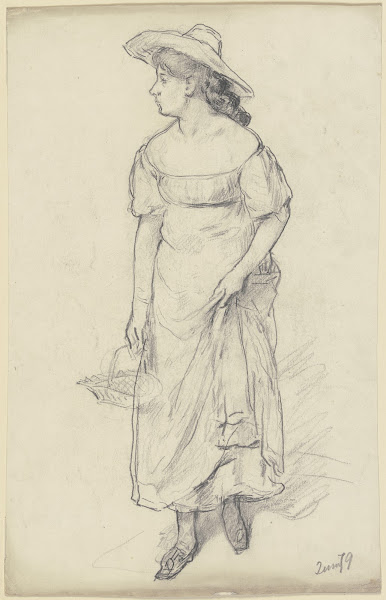 Frauenfigur für die Vorbereitung zum Kostümball 1879