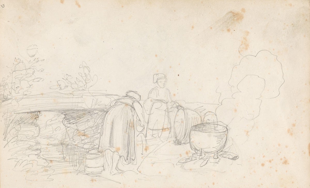 Klesvask i elven 1844