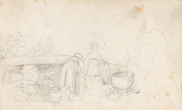 Klesvask i elven 1844