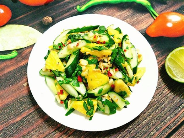 Gỏi Thơm Trộn Dưa Leo