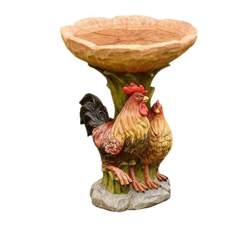 Dekorativer Tier-Vogelfutterspender aus Kunstharz
