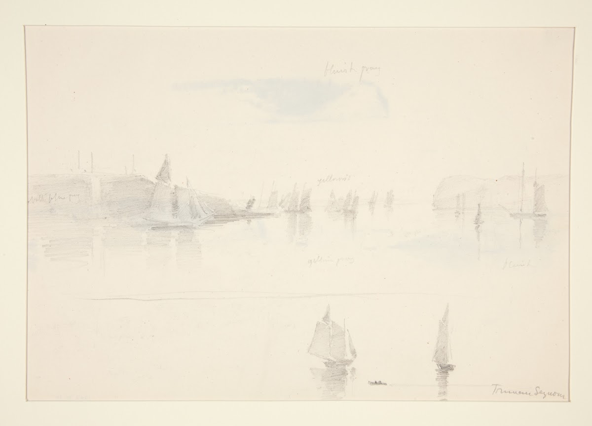 Sailboats in a Bay 19thcentury