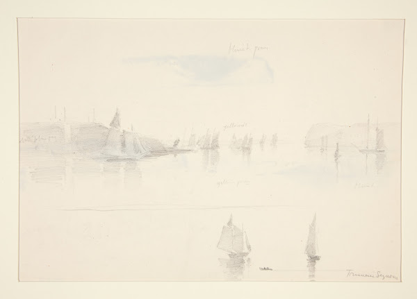 Sailboats in a Bay 19thcentury