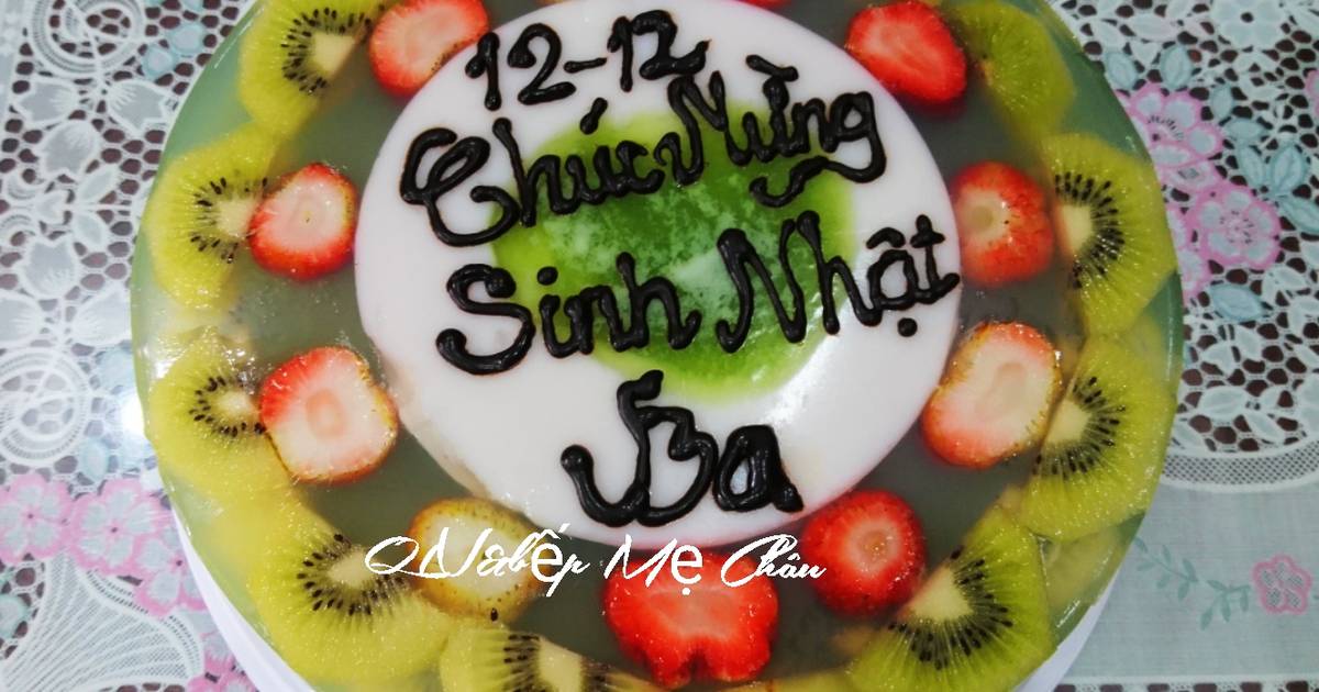 Rau câu bánh sinh nhật