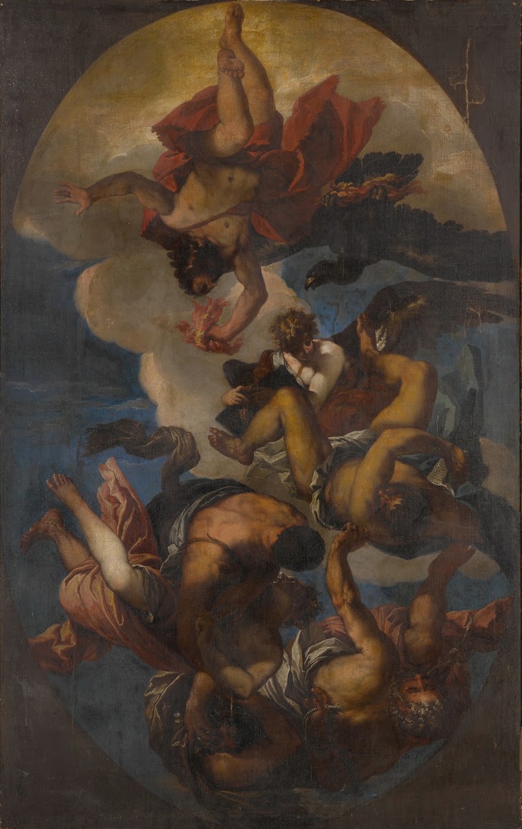 Jupiter throwing thunderbolts at the vices