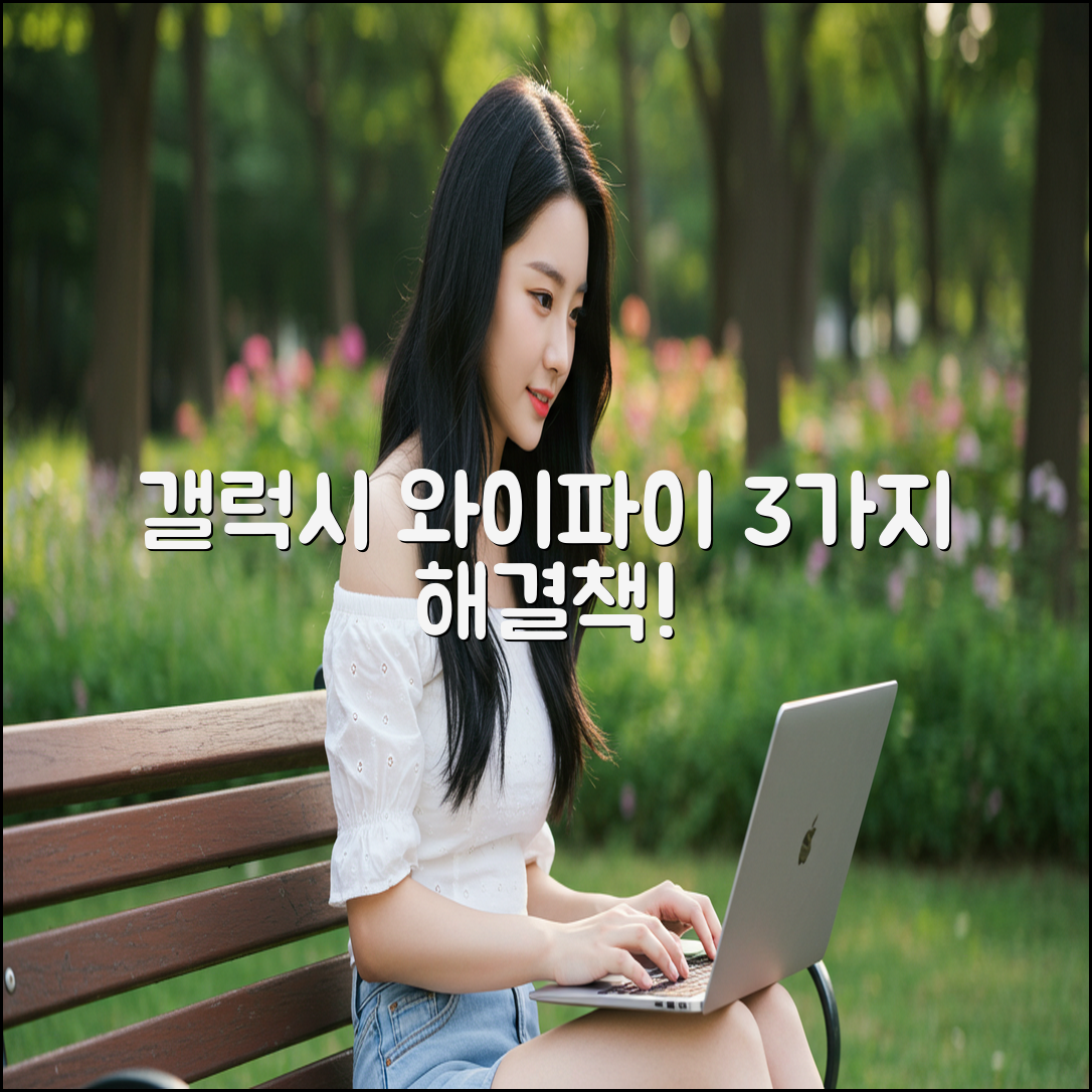 갤럭시 와이파이 연결, 3가지 해결책!