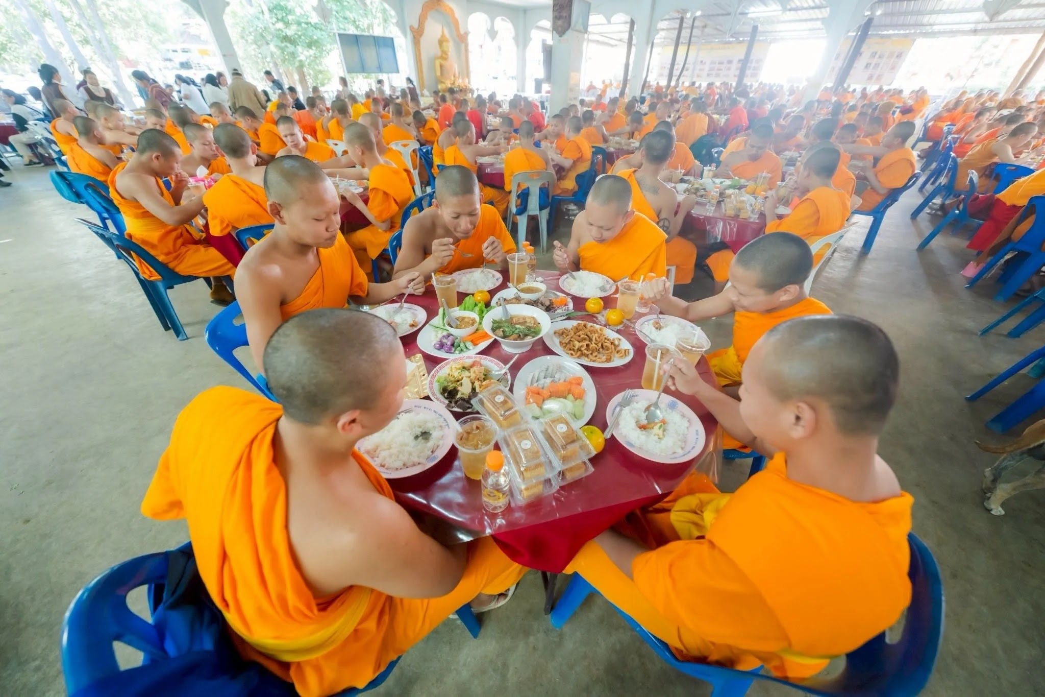ภาพประกอบ วันนี้ 8/1/69 ได้นำทีมวัดบ้านขุนไปถวายภัตตาหารเพลแด่พระมหาเถระ พระภิกษุ สามเณร อุบาสก อุบาสิกา ที่เข้าอบรมบาลีก่อนสอบ ของคณะสงฆ์ภาค 7 ( เชียงใหม่ ลำพูน แม่ฮ่องสอน ) จำนวนร่วม 350 ท