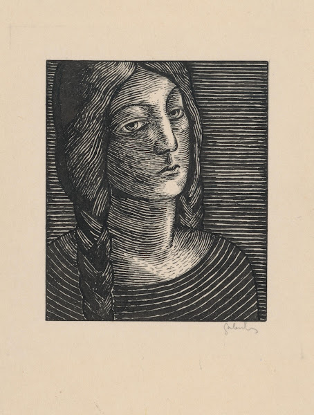Head of a Woman with Long Braids 1925