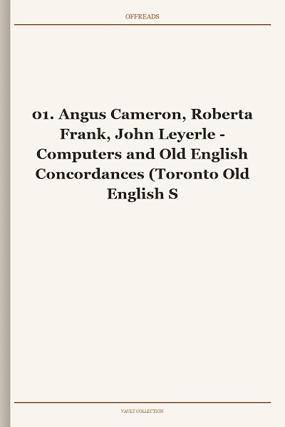 01. Angus Cameron, Roberta Frank, John Leyerle