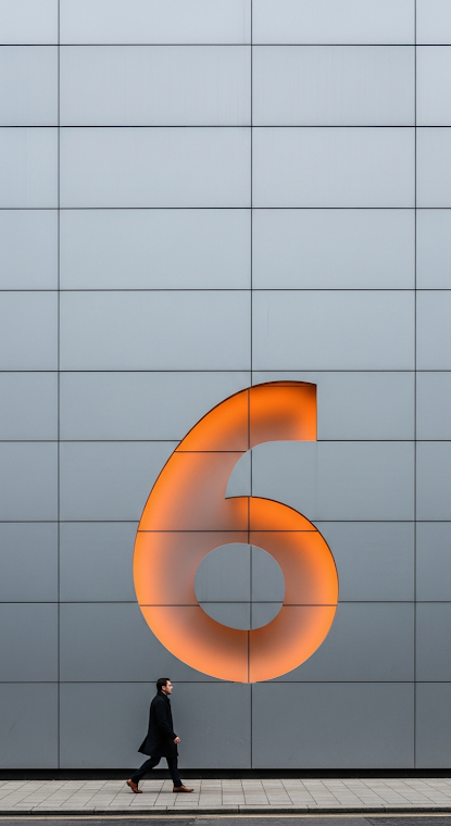 Man Walking Curved Steel Wall