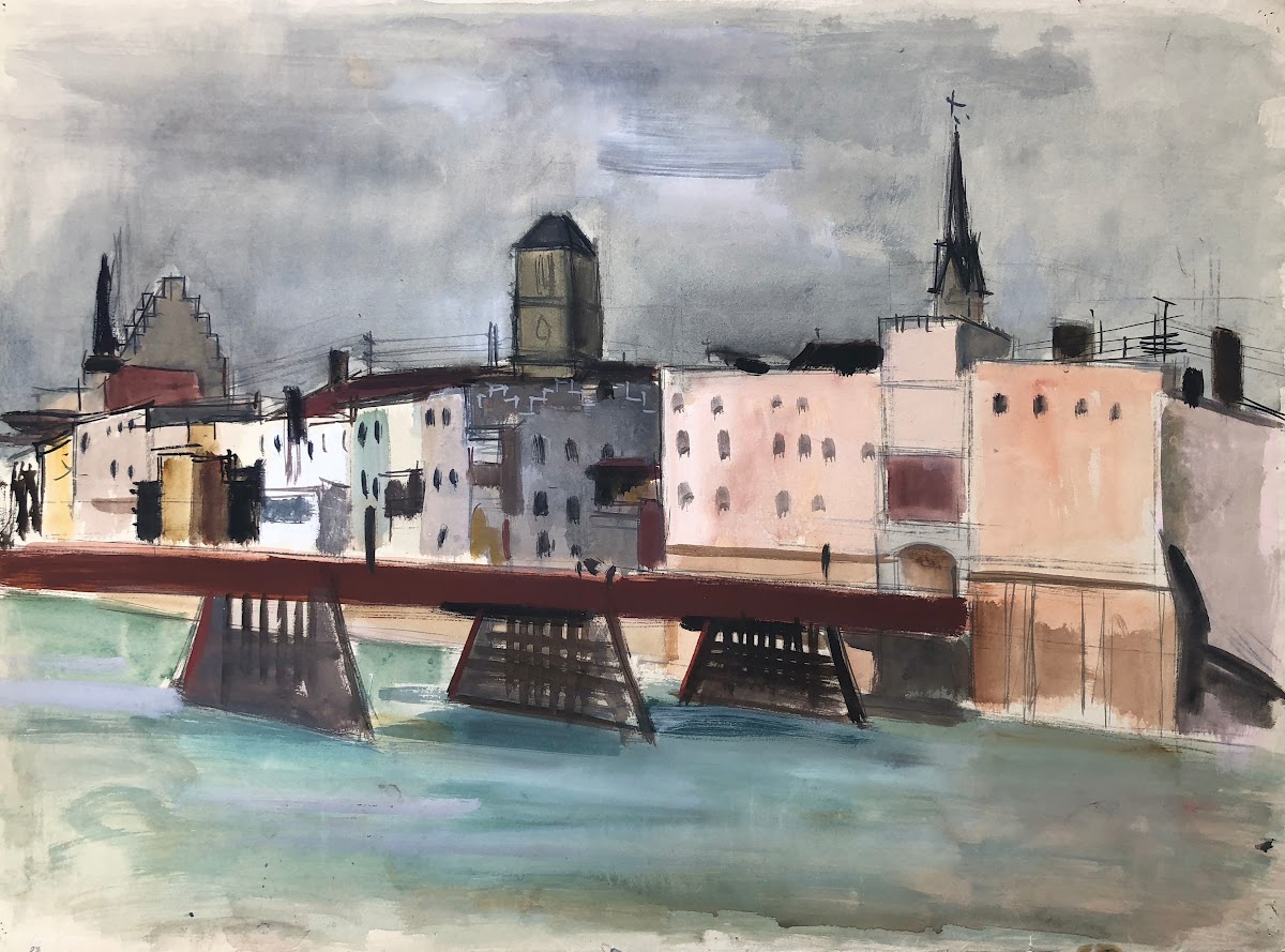 Wasserburg am Inn  Vom Wasser aus mit Innbrücke