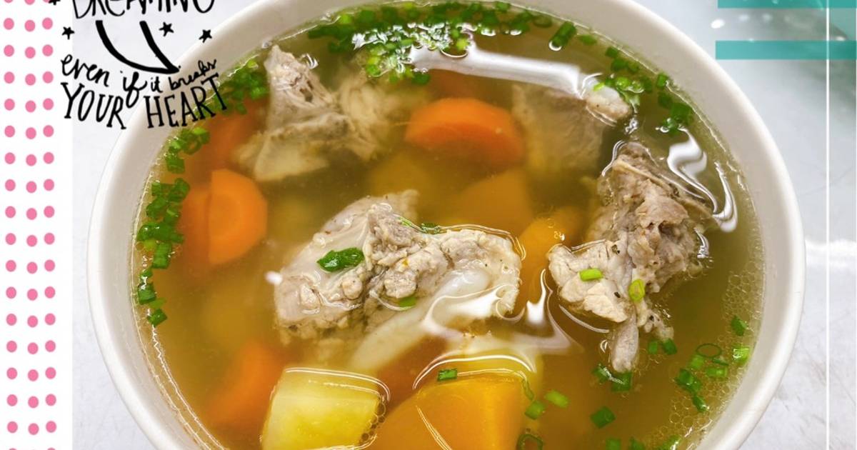 Canh sườn hầm củ quả