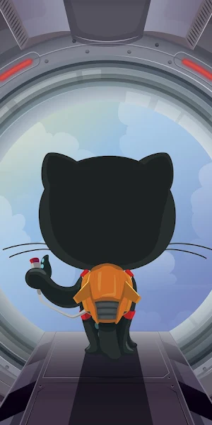 Github, Octocat, Space, Coding 5K Wallpaper Background