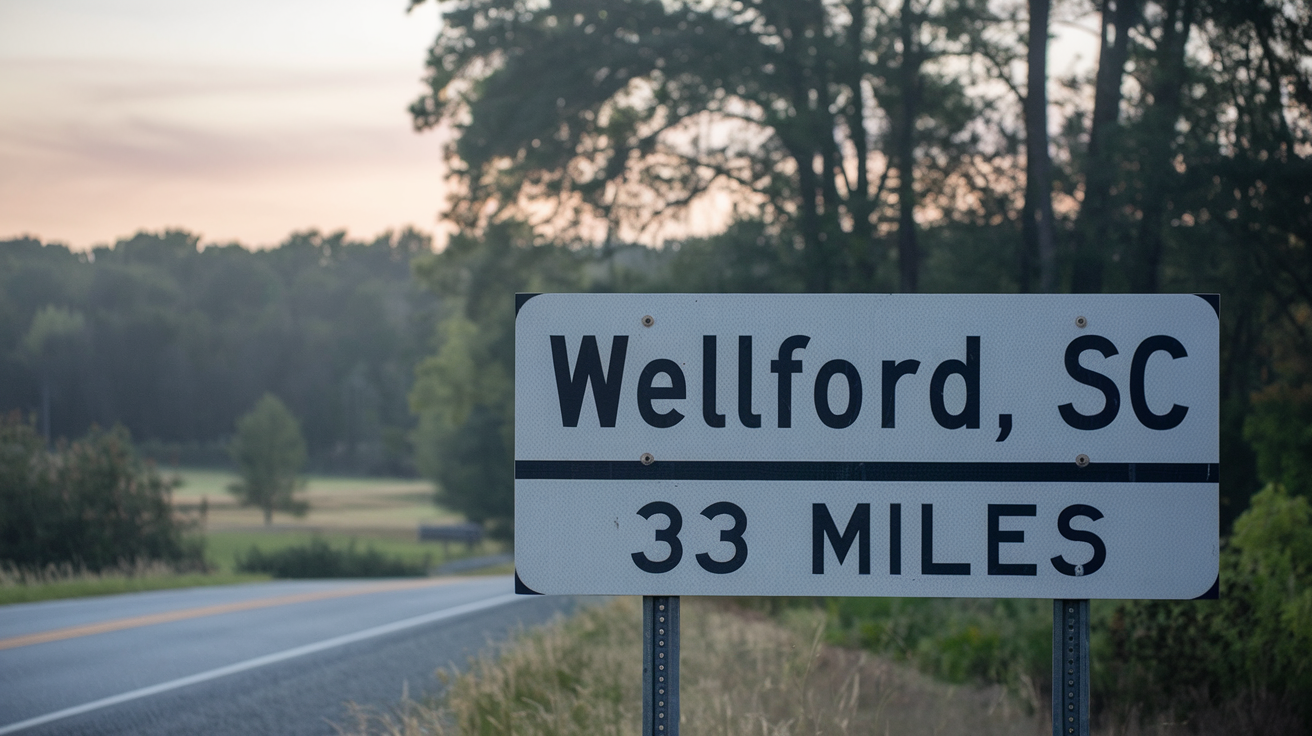 How Far Is Wellford SC From Myrtle Beach?