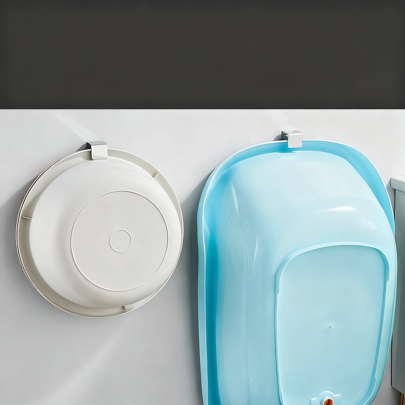 Stainless steel sink holder, wall-mounted, drill-free