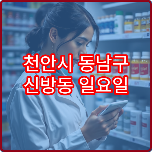 천안시 동남구 신방동 일요일 영업 당번 약국 위치 안내