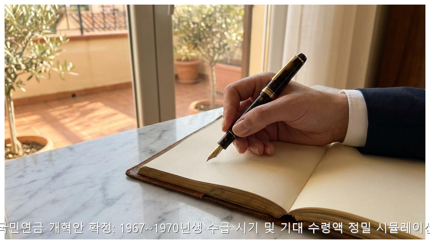 2026년 국민연금 개혁안 확정: 1967~1970년생 수급 시기 및 기대 수령액 정밀 시뮬레이션 가이드 핵심 안내 및 분석 인포그래픽 (2)