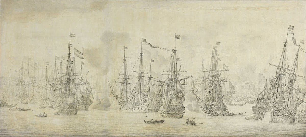 The Failed Attack of the English on the Return Fleet in the Port of Bergen Norwa