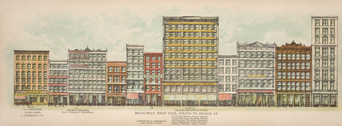 Broadway West Side Spring to Prince St 1899