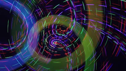 Digital Art, Abstract, Spiral, Colorful, Light Trails, Blue 5K Wallpaper Background