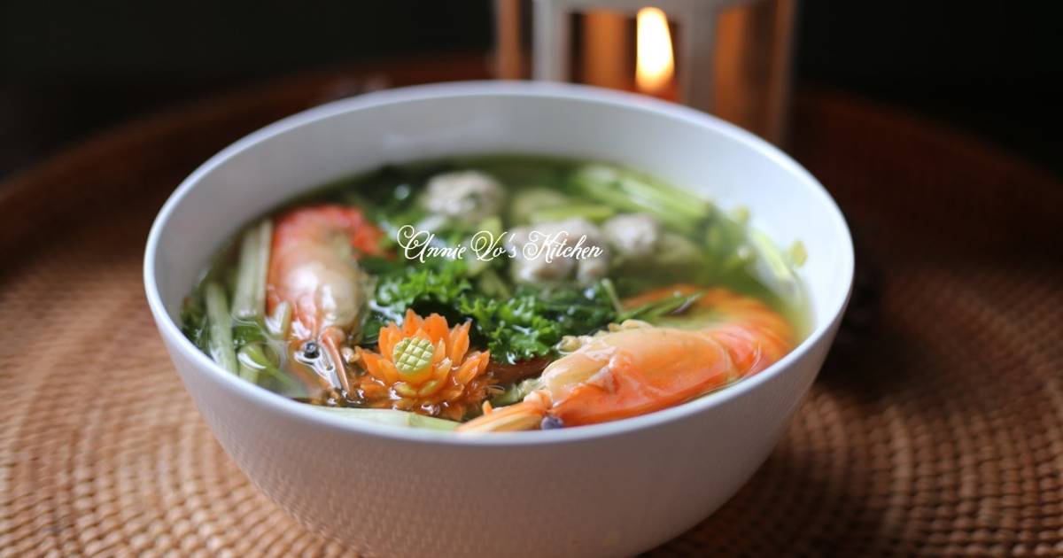 Canh tôm rau cần nước