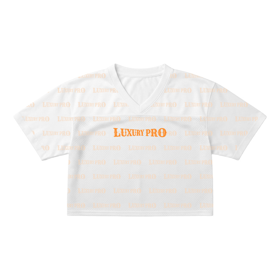 AOP Women's V-Neck Spliced Rugby Jersey