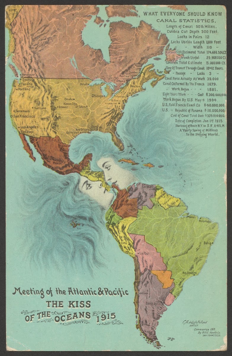 Meeting Of The Atlantic  Pacific The Kiss Of The Oceans 1915 1910
