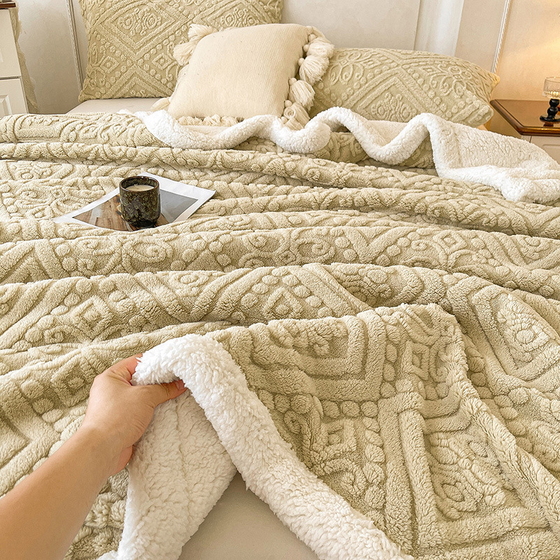 European living blanket with relief pattern