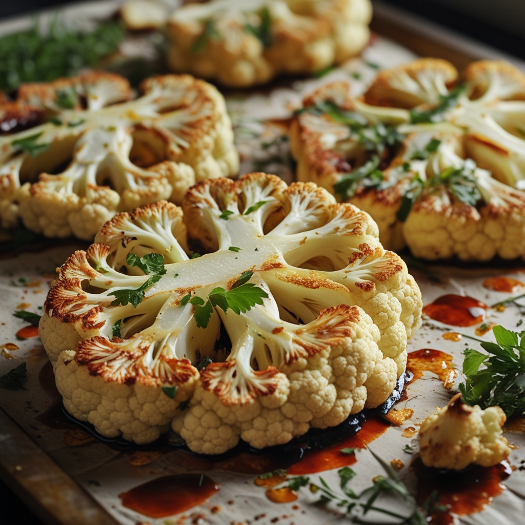 Crispy Baked Cauliflower Steaks - Easy, Healthy & Delicious finished