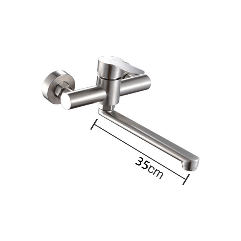 Wall-mounted mixer tap with swivel spout
