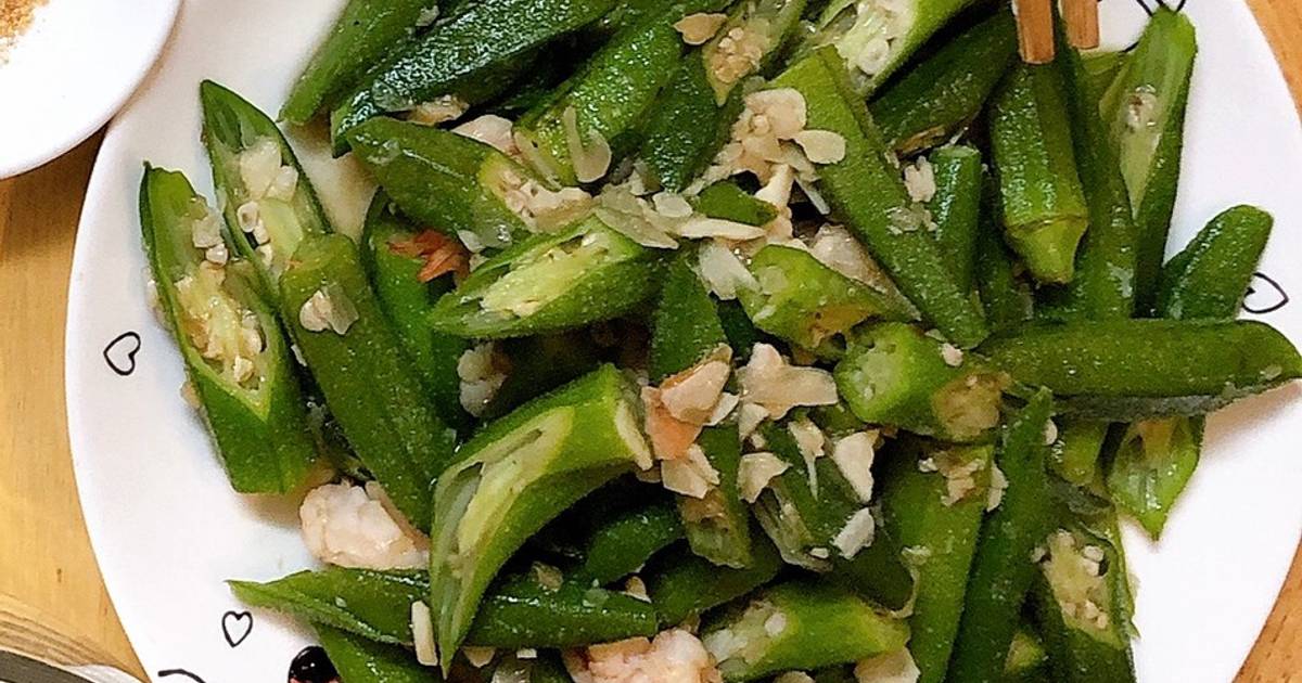 Đậu bắp xào tôm