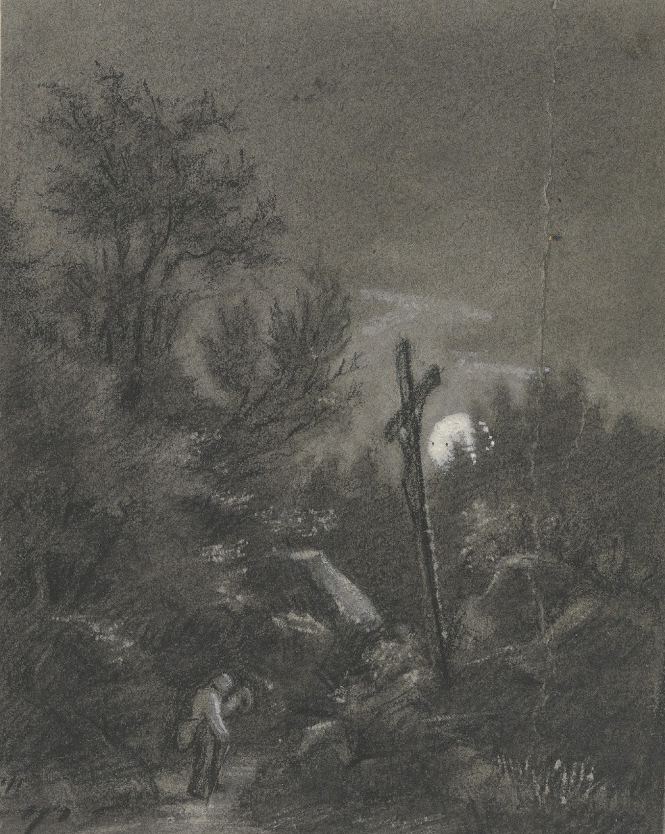 Cross in the moonlight 1860