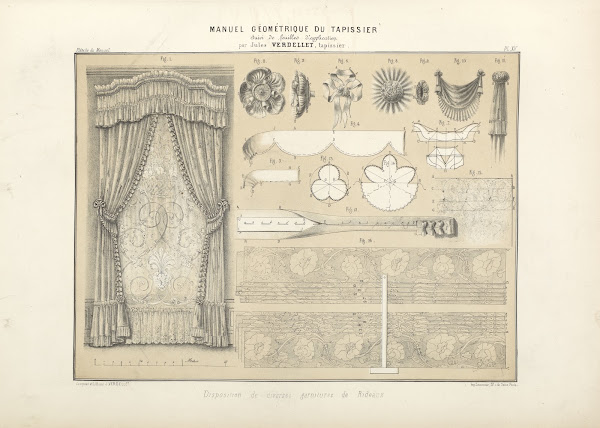 Disposition de diverses garnitures de rideaux 1859