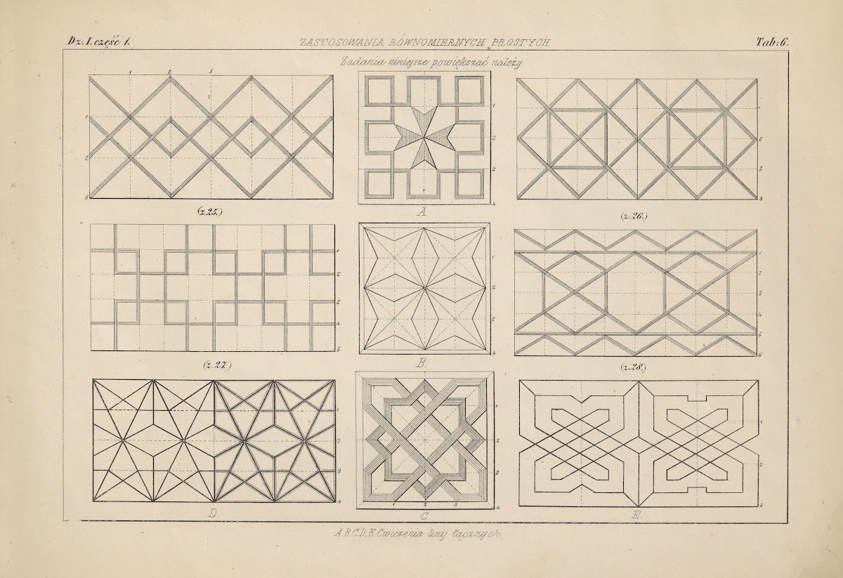 Wzory i nauka rysunku Patterns and drawing lessons Vol2 Pl07 1872
