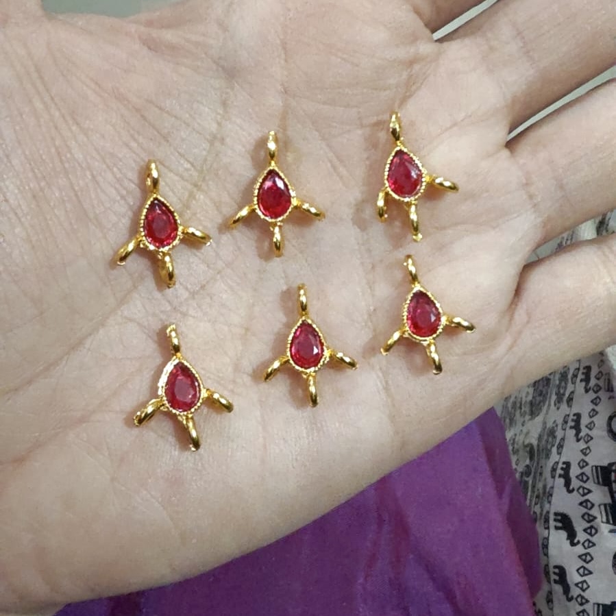 Pink Drop Latkan Pendent (pack of 6)