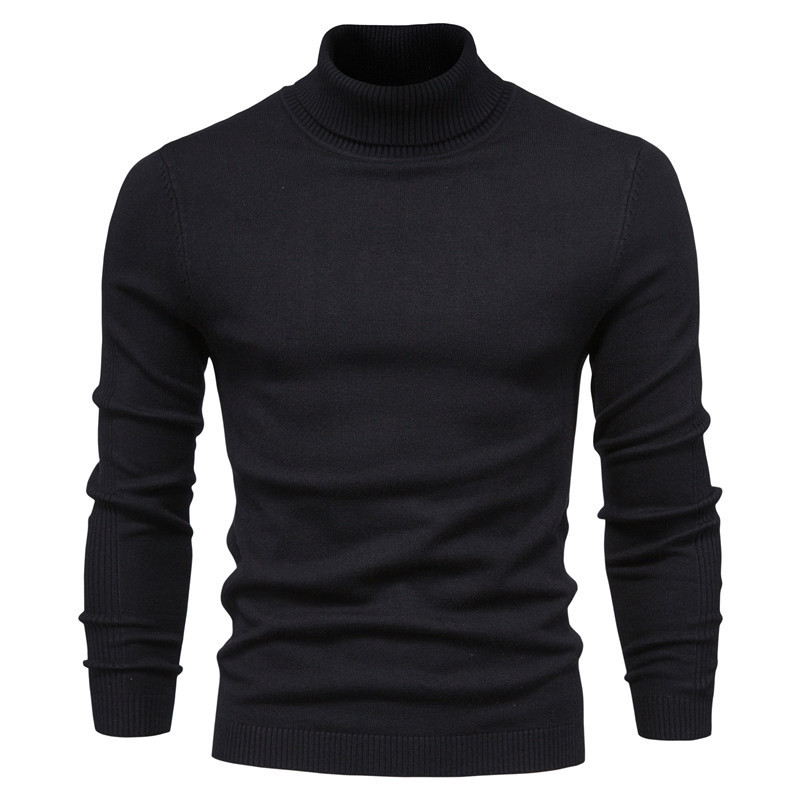 Men's Turtleneck Sweater, Solid Color, Leisure