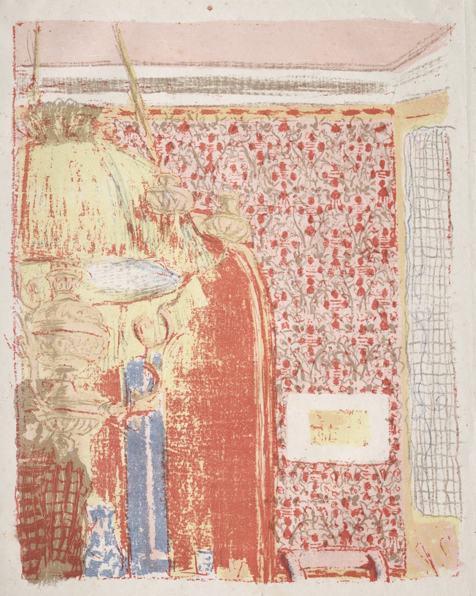 Interior with Pink Wallpaper II 1899