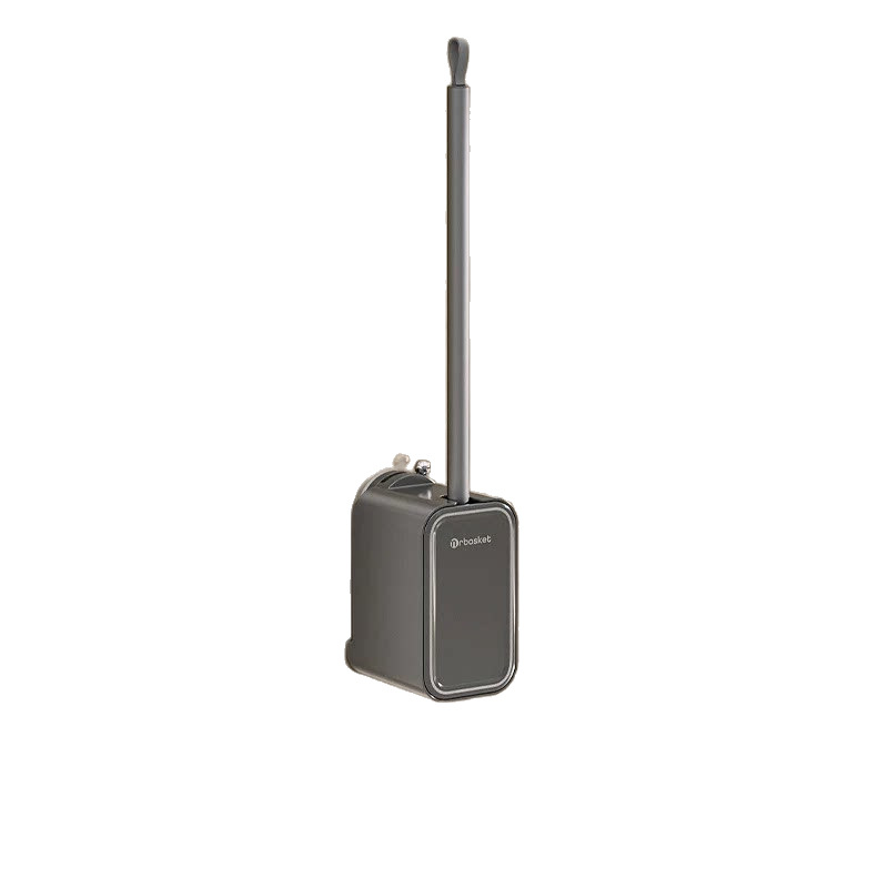 Toilet brush with suction cup, wall-mounted