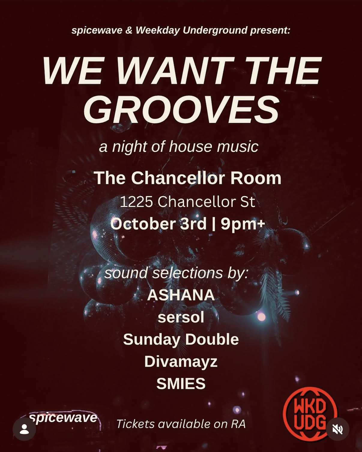 Flyer for We Want the Grooves