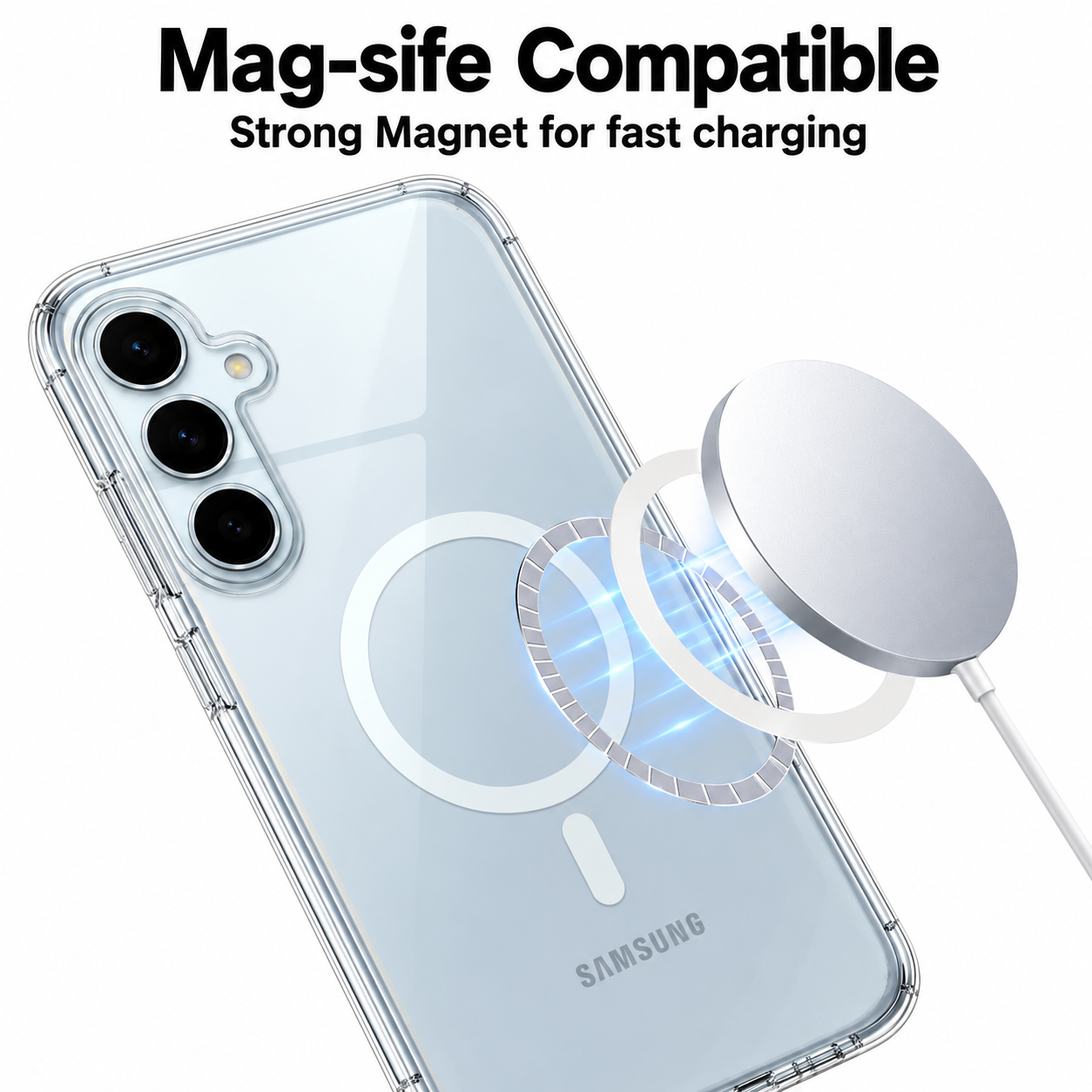Samsung Galaxy A55 5G Hybrid Phone Case – Hard Back Cover with Soft TPU Sides - view 4