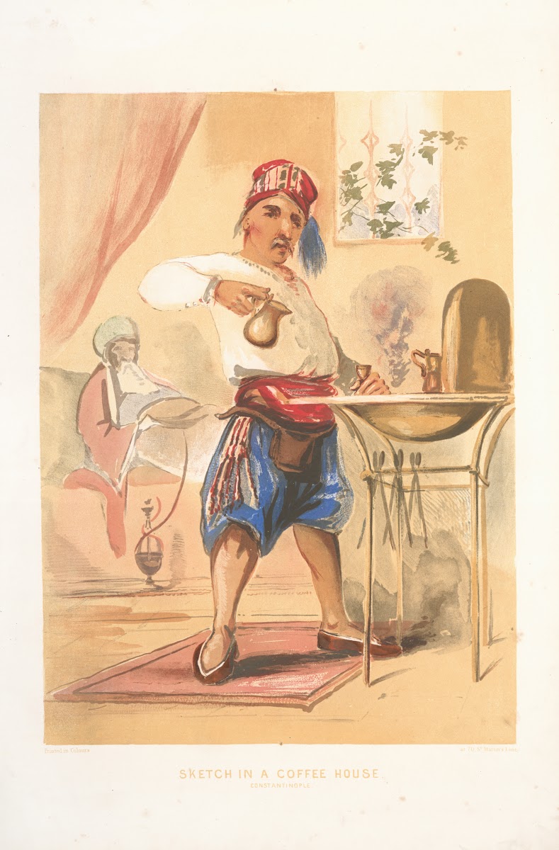 Sketch in A Coffee House Constantinople 1854