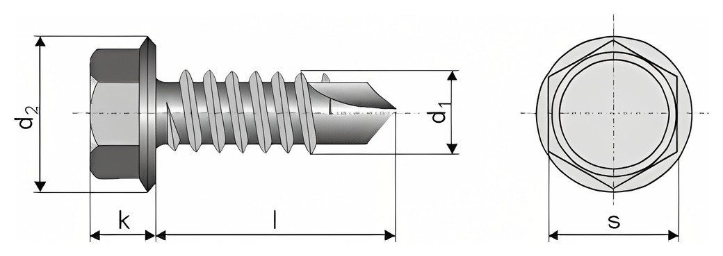 DIN 7504 K – Technical drawing